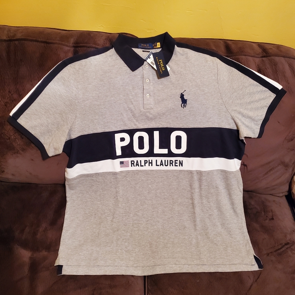 Polo Ralph Lauren Men's Big Pony Polo US Flag - Picture 1 of 1